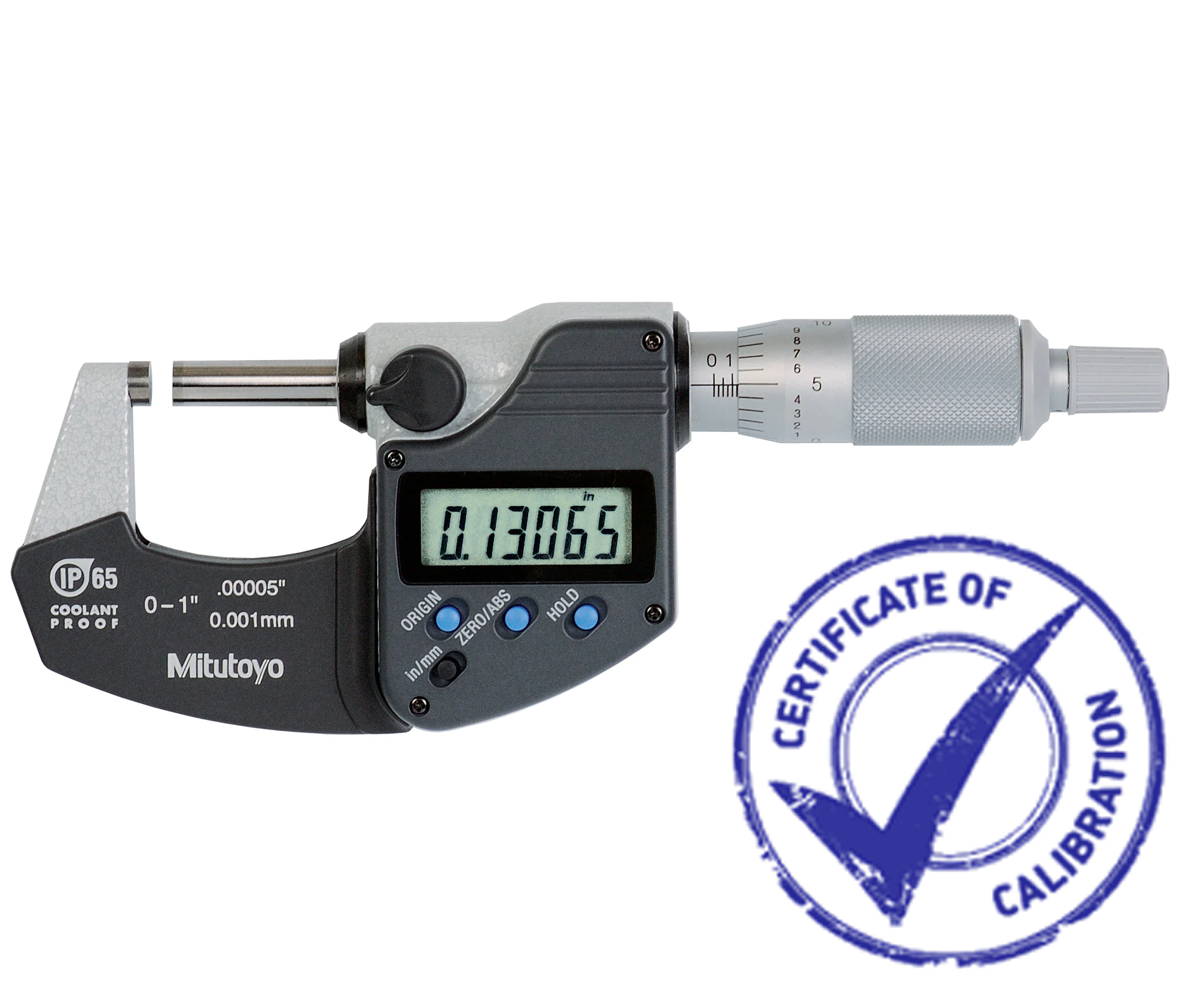 Mitutoyo Gages with Certificates of Calibration Tagged "Mitutoyo Caliper with Calibration Cert
